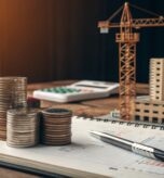 pen-some-coins-notebook-with-building-background