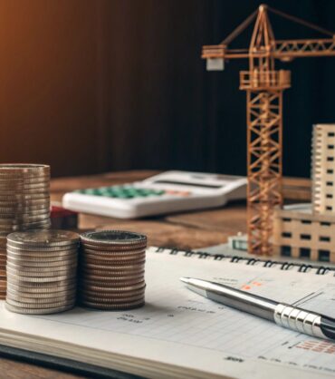 pen-some-coins-notebook-with-building-background